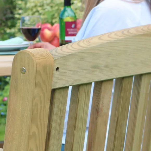 Emily 3 Seater Wooden Bench 5