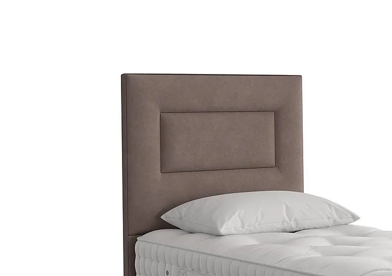 Enyo Floor Standing Headboard - Single - Faux Suede Mocha