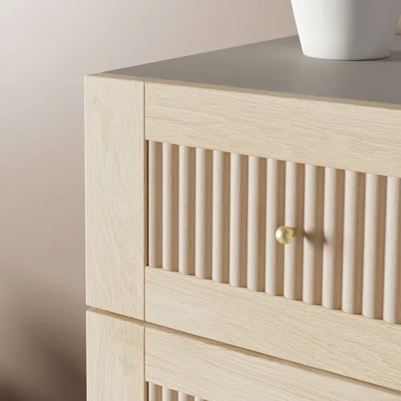 Maeva 6 Drawer Chest, Light Oak Effect 4