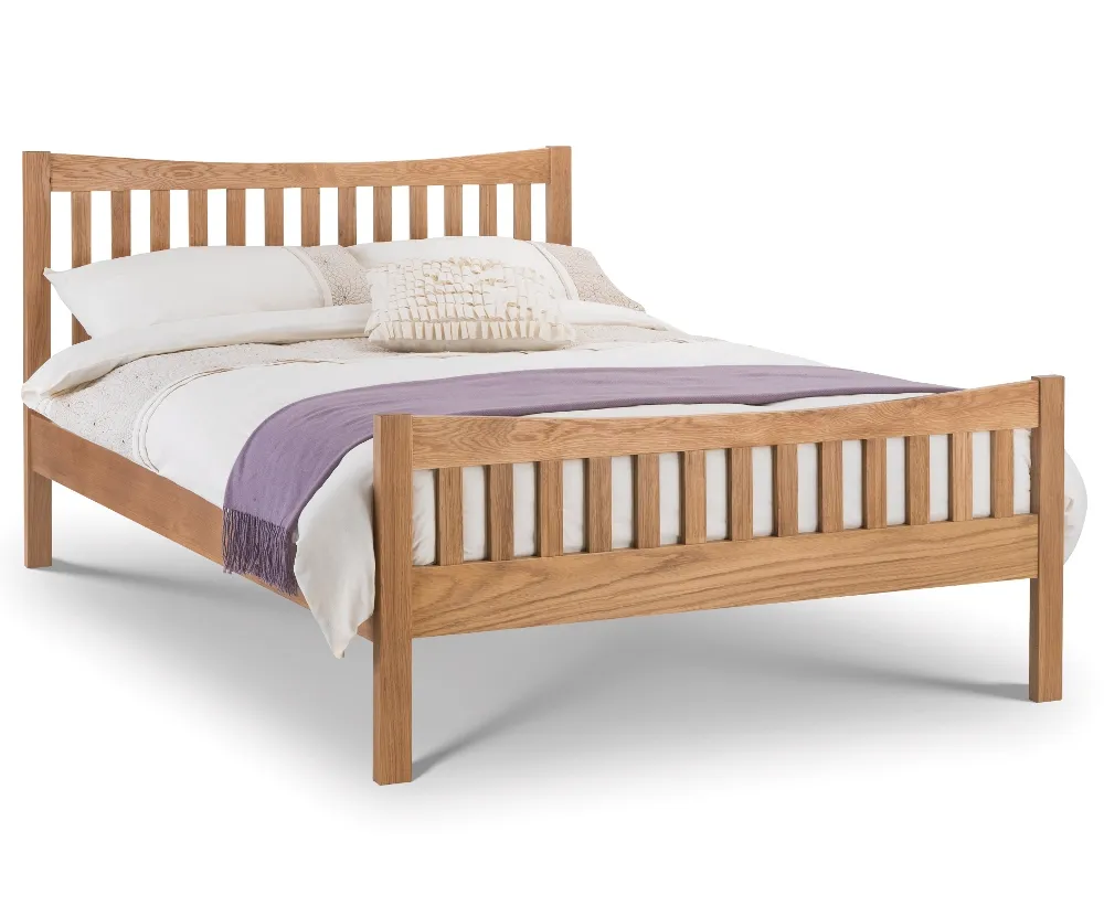 Wooden Bed Frame 4ft6 Double Bergamo Solid Oak