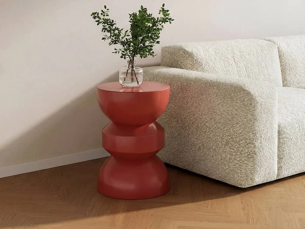 Vente-unique Metal Garden Side Table - Terracotta - TOQO By MYLIA 5