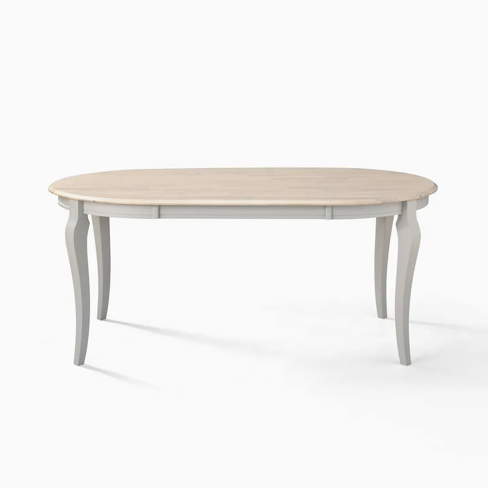 FurnitureboxUK Newport Whitewashed Oval Dining Table 6 Beige Belgravia Chairs in Cream 4