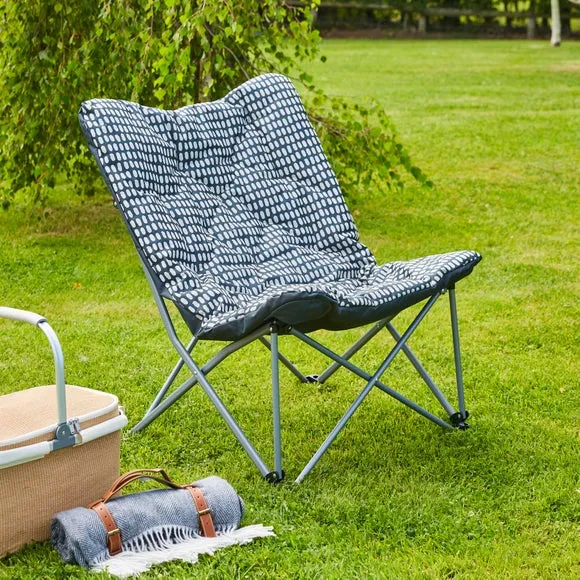 Polka Dot Padded Garden Butterfly Chair