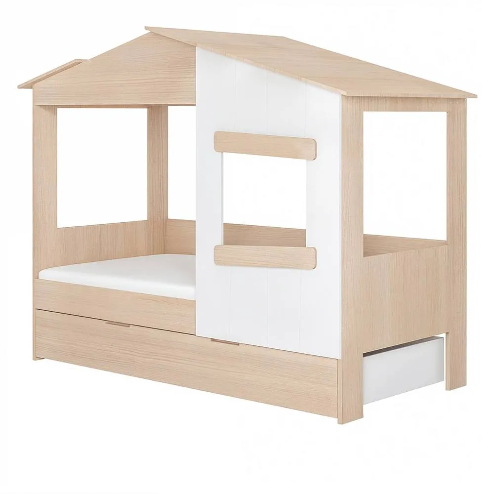 Flair Dreamland House Bed with Trundle in Light Oak 4