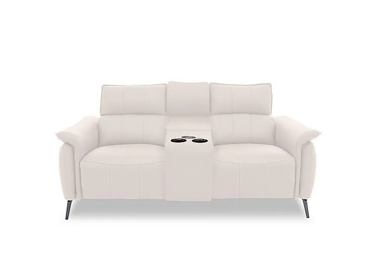 Jude Leather 2 Seater Power Recliner Sofa with Smart Console and Power Headrests