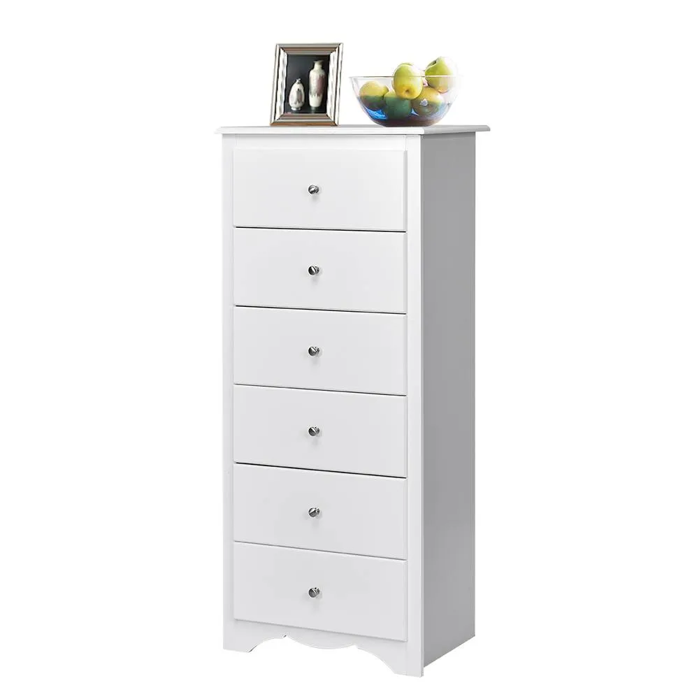 Costway Chest of Drawers Freestanding Storage Cabinet Classic Clothes Organizer White