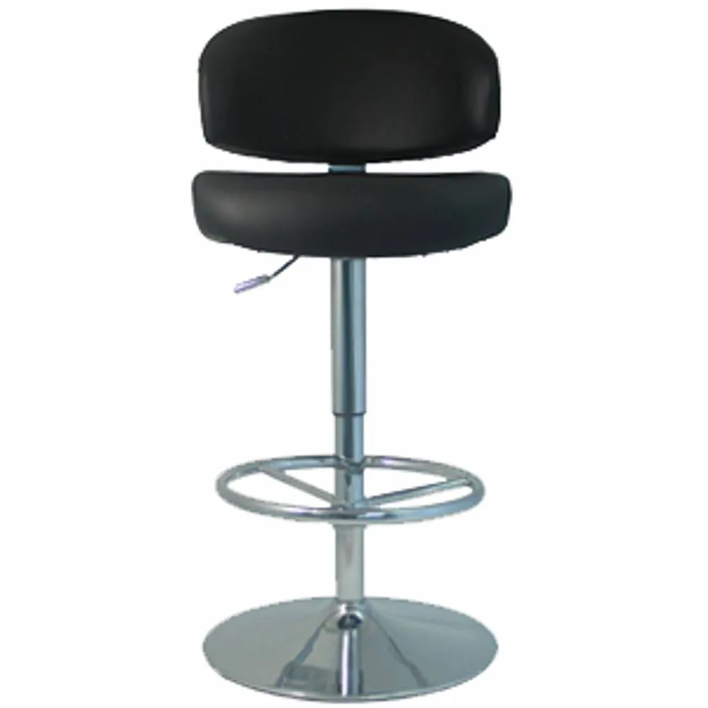 netfurniture Donay Adjustable Bar Stool in Black