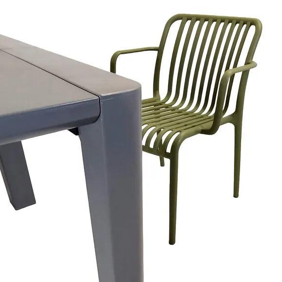 Modura Henrik Square Dining Table with 4 Alma Armchairs 3