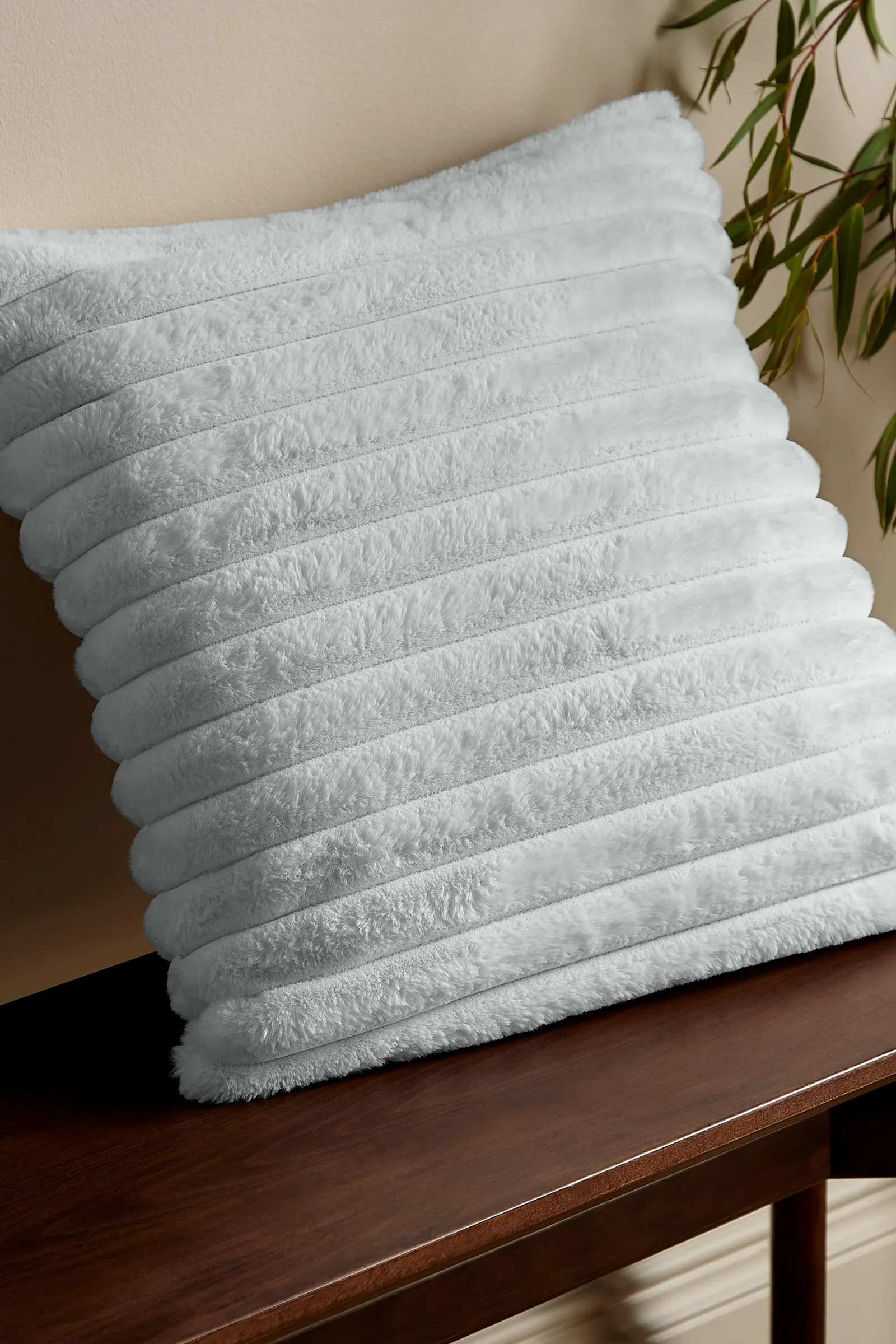 Catherine Lansfield 'Cosy Ribbed' Cushion in Grey