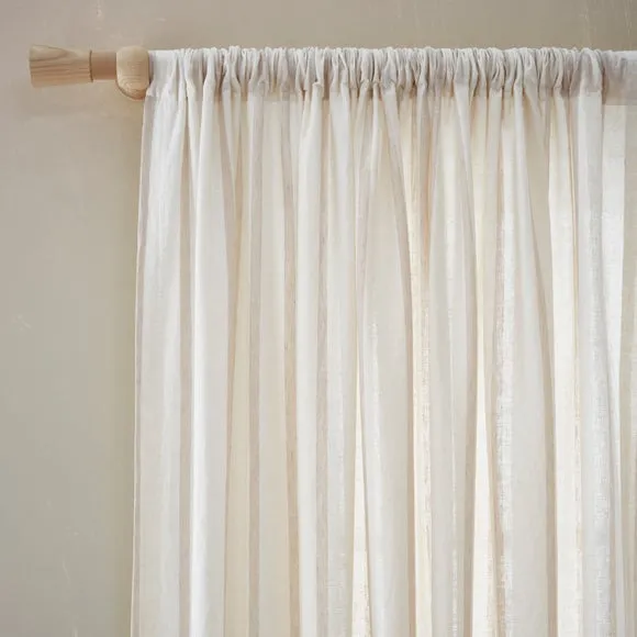 Hoveton Cotton Linen Unlined Slot Top Curtains