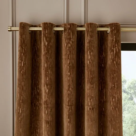 Sasha Cut Velvet Eyelet Curtains 1