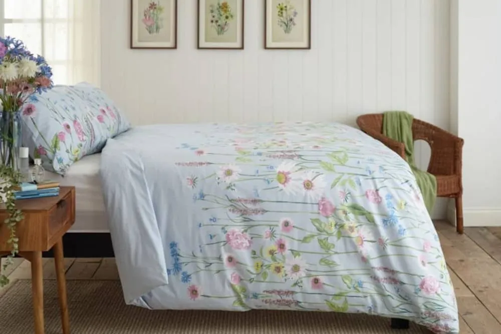 Deyongs Moore Lane Cotton Printed Duvet Set in Blue 2
