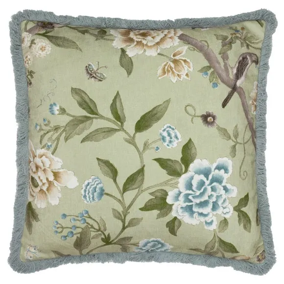 Sanderson Porcelain Garden Square Cushion 2