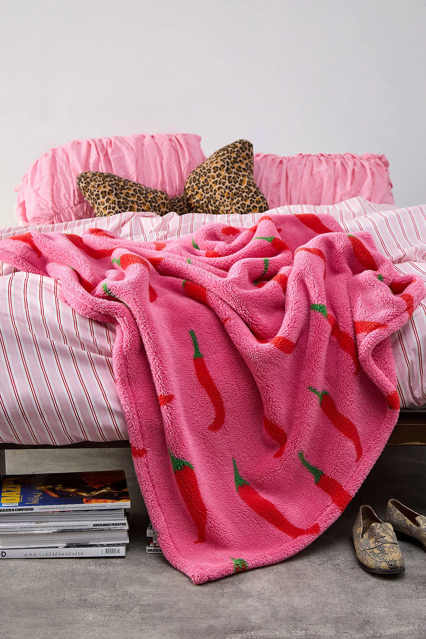 Chilli Fleece Throw - Pink