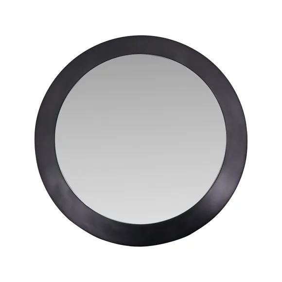 Angled Metal Frame Round Wall Mirror 4