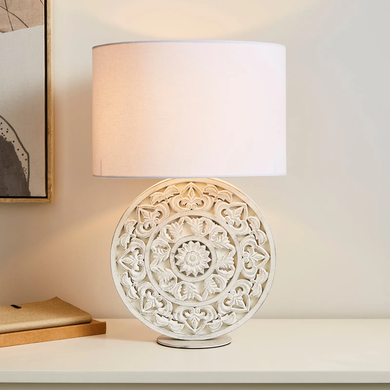 Samira Table Lamp White