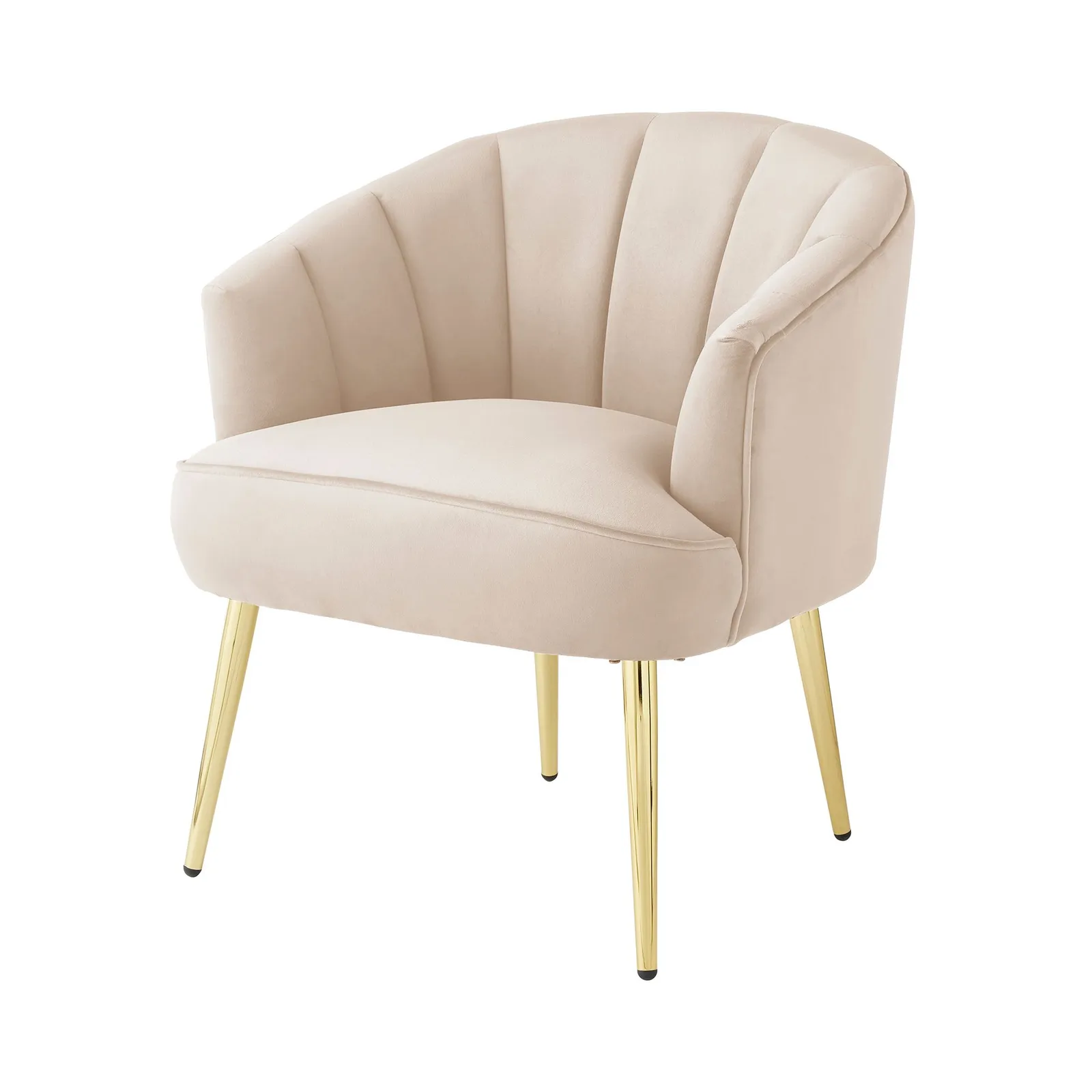 GFW Pettine Velvet Accent Chair in Natural 3