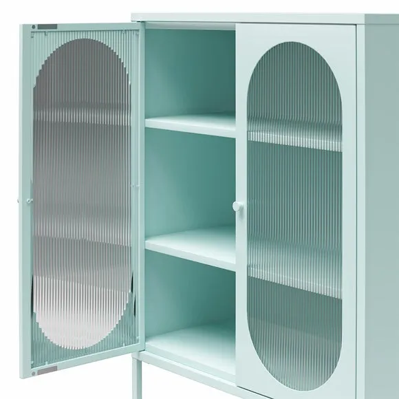 Luna Small Fluted Sideboard, Glass 4