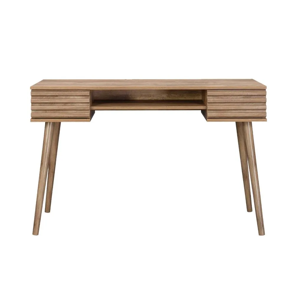 sweeek 2-drawers wooden effect desk in Beige 6