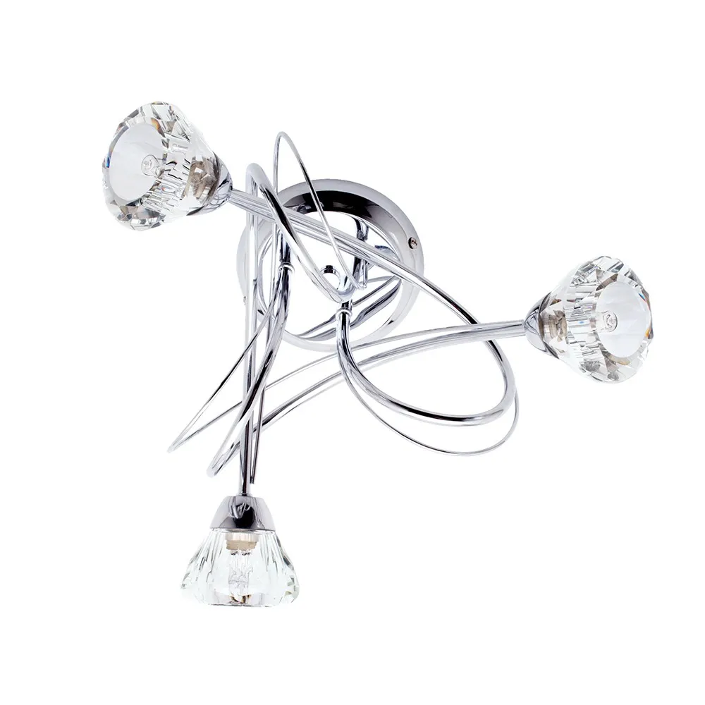 Marianne Small Flush Ceiling Light, Chrome
