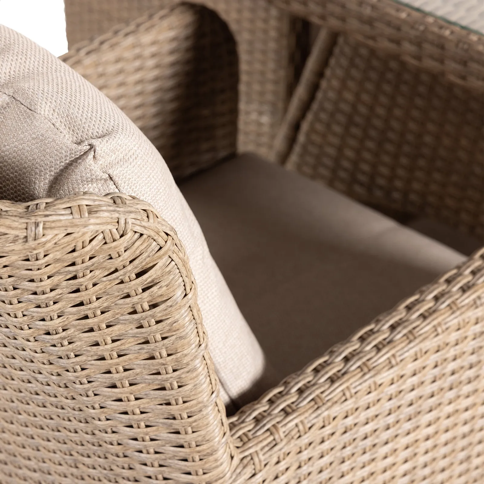 Lazise 6 Seater Dining Set, Rattan, Brown | Barker & Stonehouse 4