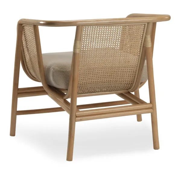 Desser Seoul Rattan Chair with Boucle Cushion 3