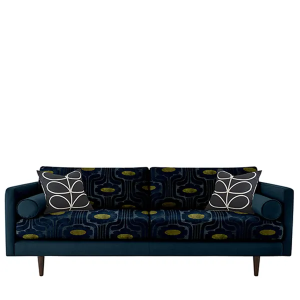 Orla Kiely Mimosa Large Sofa Patterned Velvet - Barker & Stonehouse