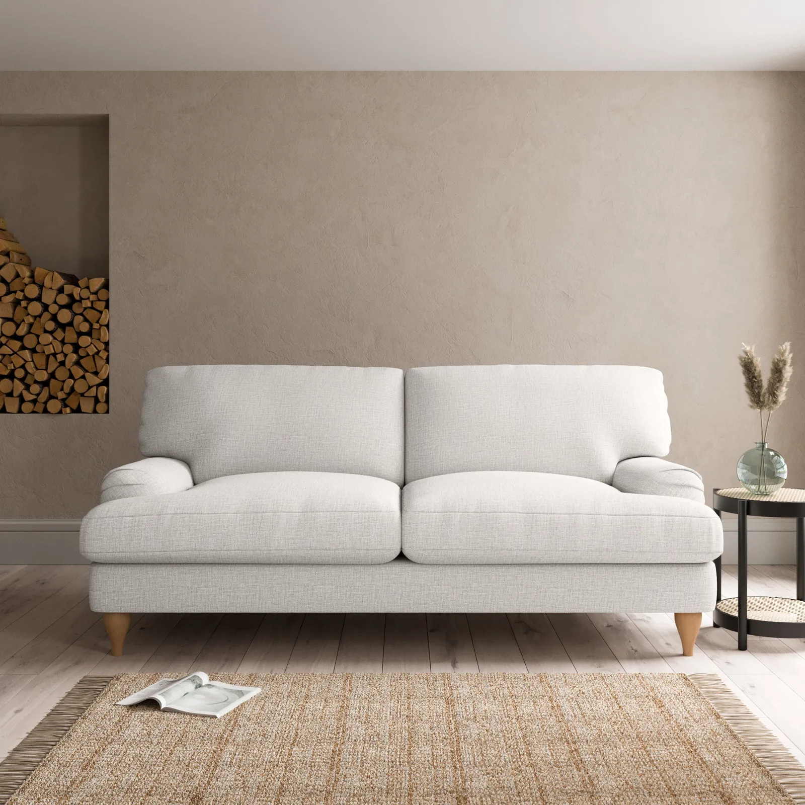 Darwin Textured Weave 3 Seater Sofa Textured Weave Sandstone