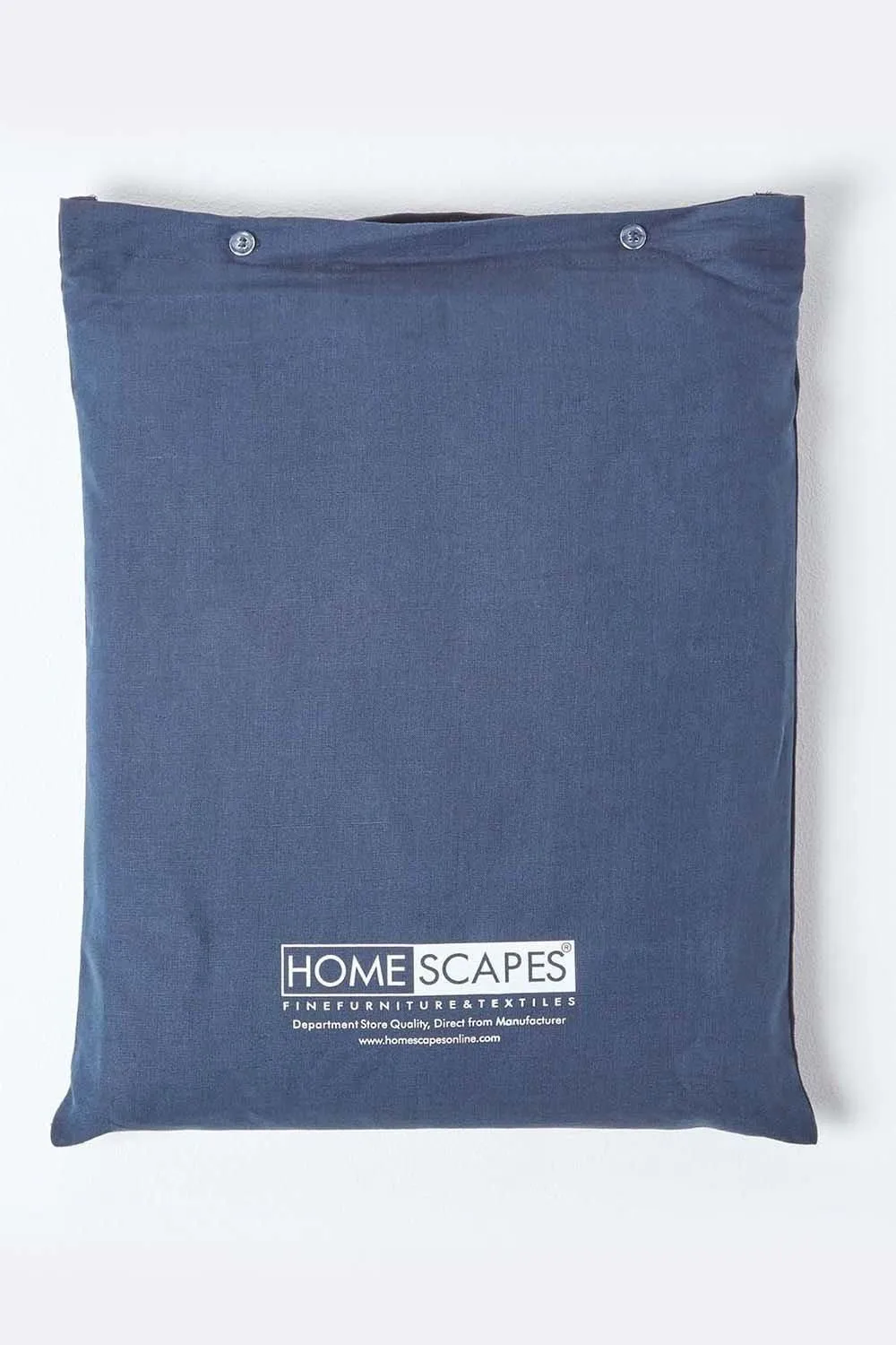 Homescapes Luxury Soft Linen Flat Sheet in Navy 5
