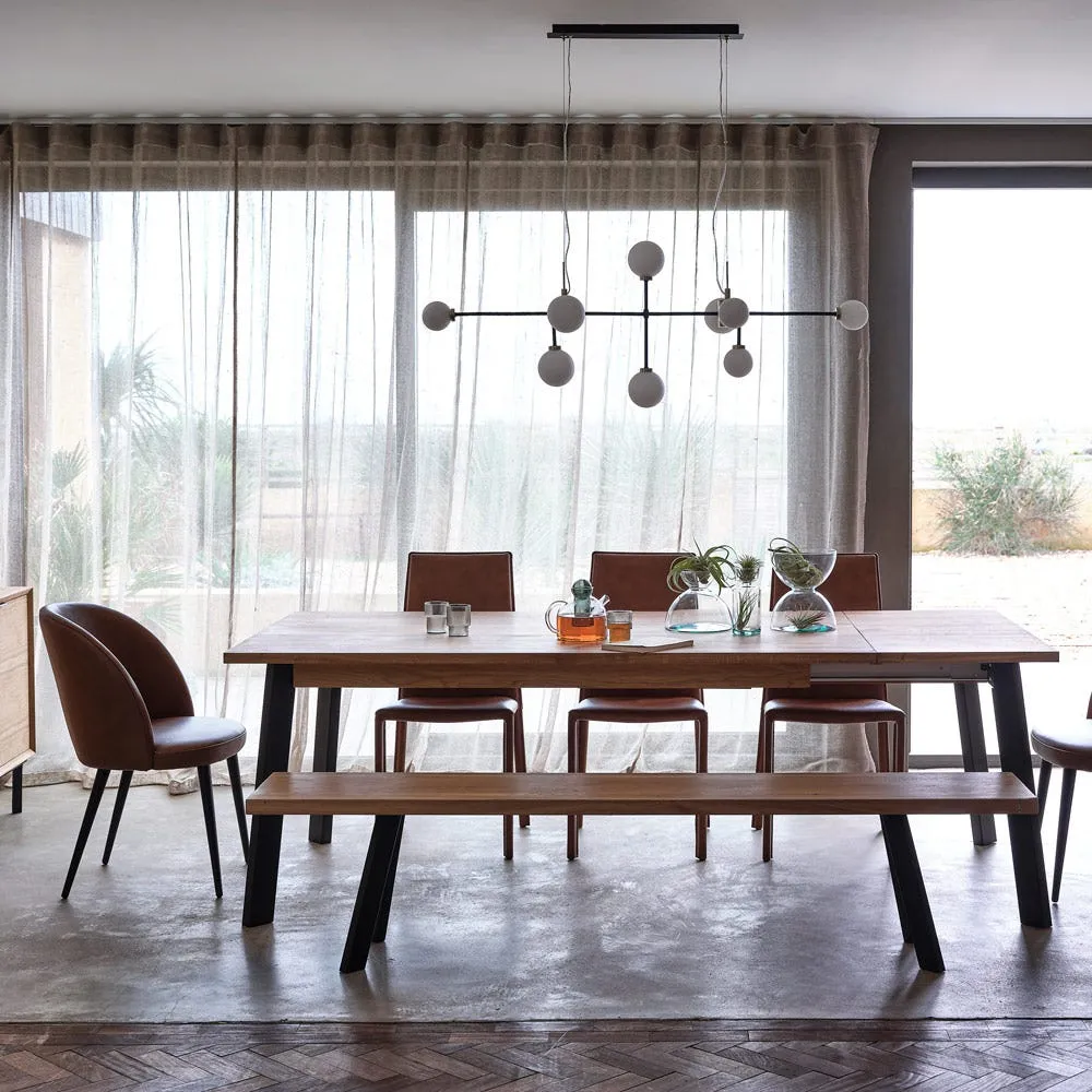 Heal's Nova Extending Dining Table Walnut L160 + 50cm x2 5