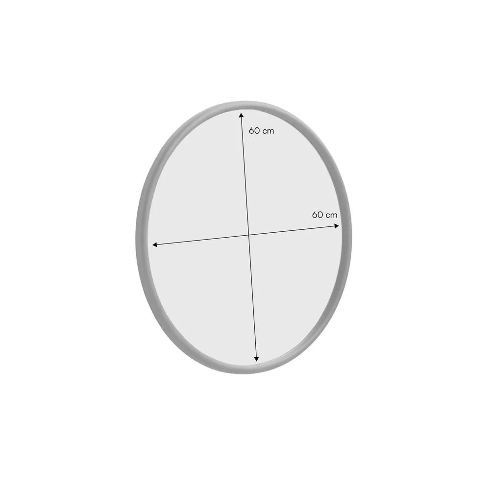 sweeek Round Rubberwood Mirror Ø60cm in Dark Brown 4