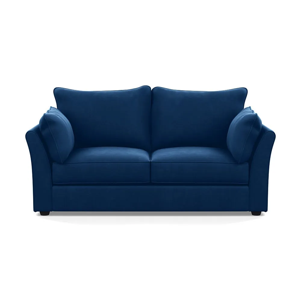 Heal's Tailor 3 Seater Sofa Velvet Petrol Black Feet 1