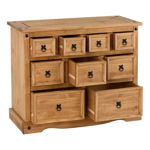 Corona 9 Drawer Chest, Pine 2