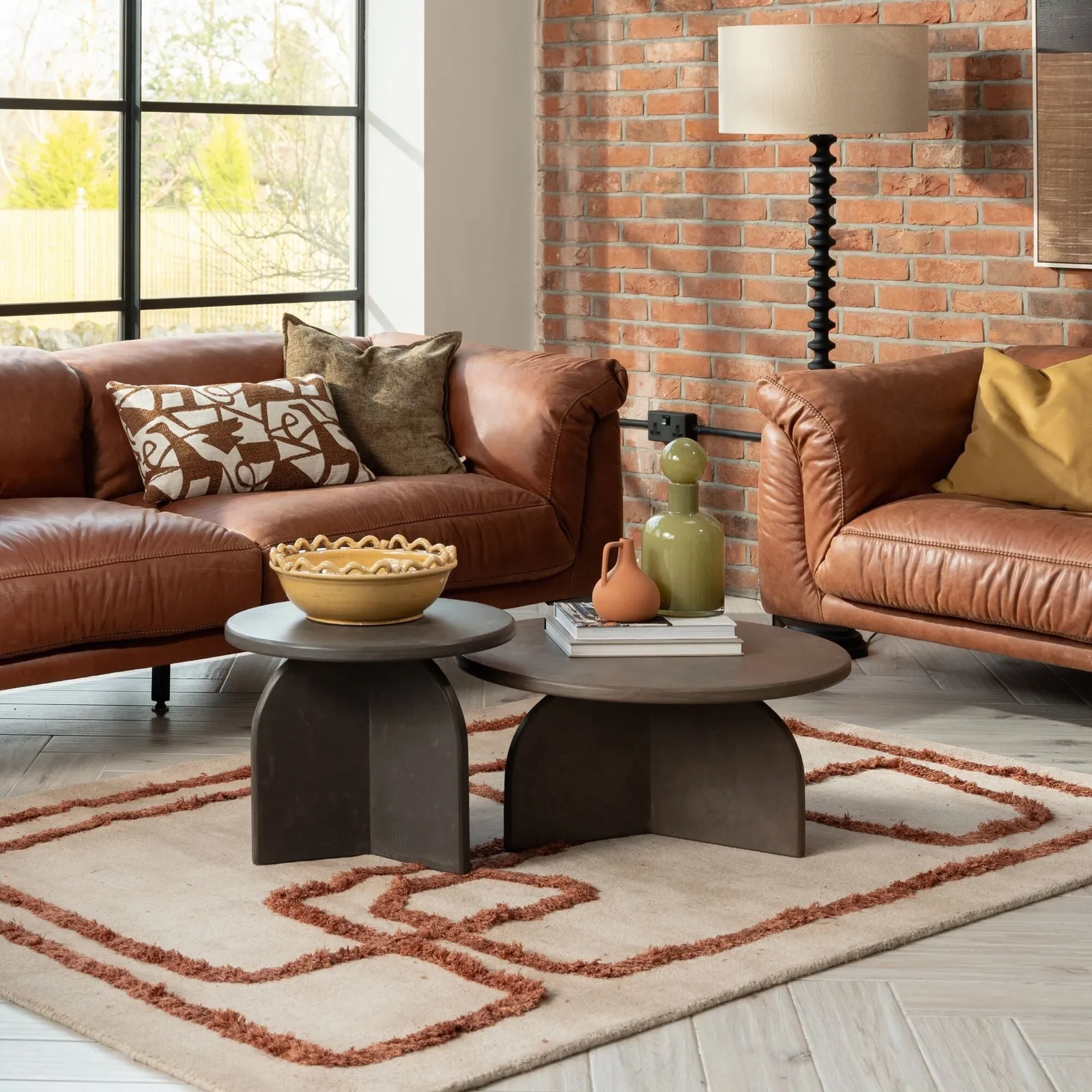 Capella Coffee Table Set Of 2, Round, Pine Wood | Barker & Stonehouse 2