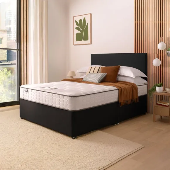 Silentnight Divan Bed With Fabric Paris Headboard and 800 Pocket Sprung Mattress 1