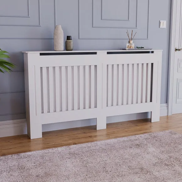 Return - Vida Designs Chelsea Radiator Cover, Large White 6