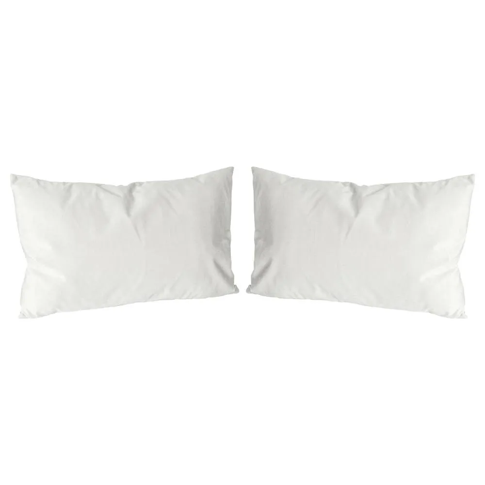 Nicola Spring Rectangle Velvet Cushions - 60cm x 40cm - Pack of 2 in Cream