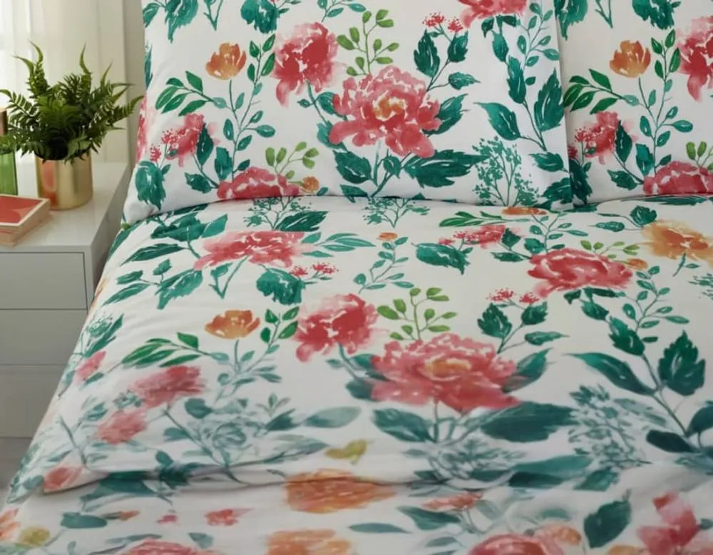 Deyongs Wild Peony Cotton Printed Duvet Set 4