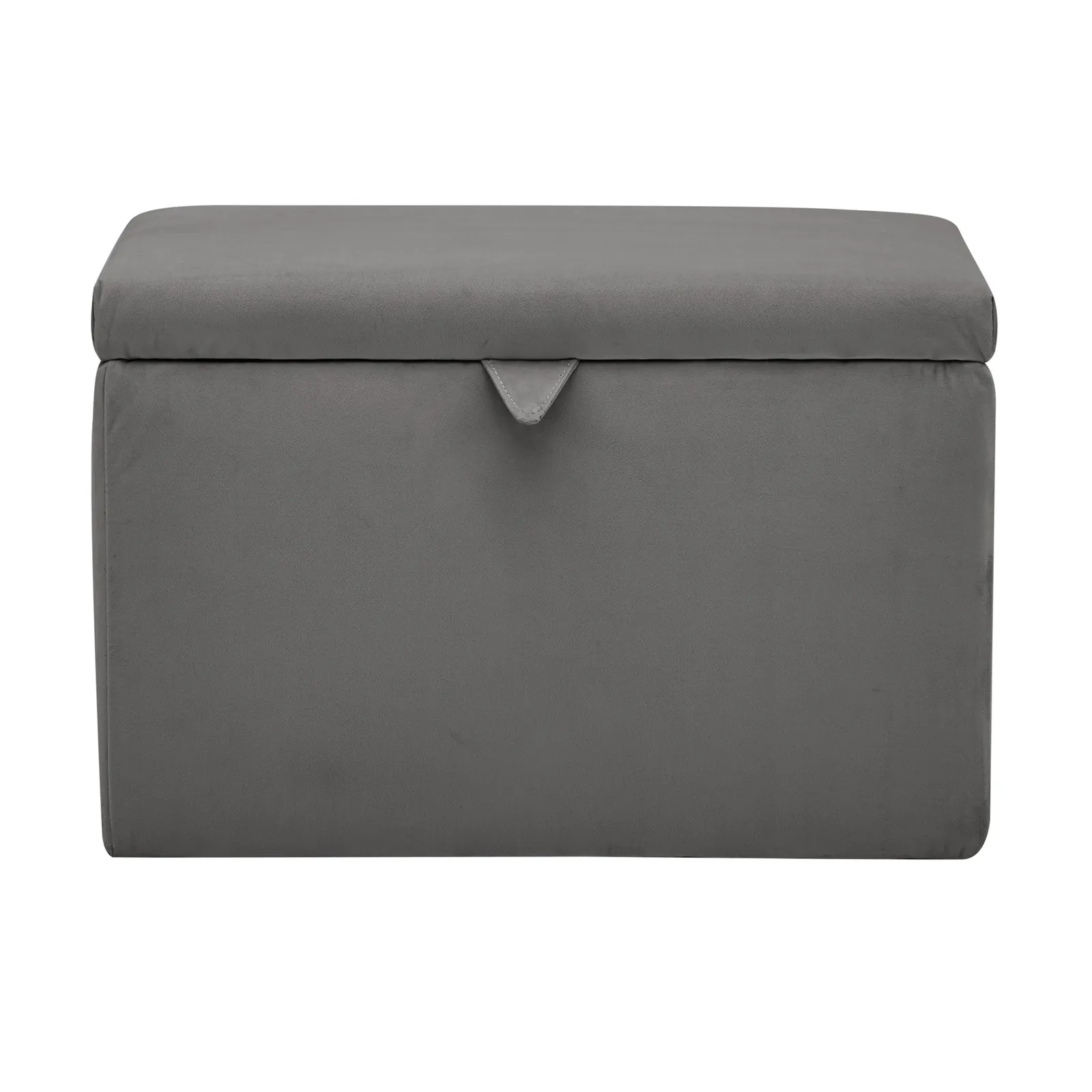 Monaco Velvet Ottoman Charcoal Charcoal