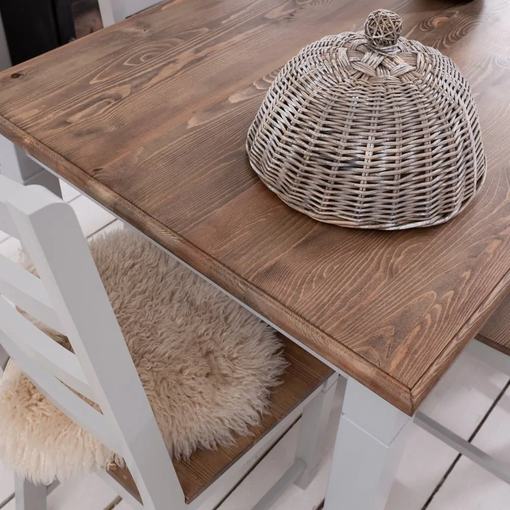 Nöa and Nani Canterbury Dining Table 140cm in Grey and Dark Pine 5