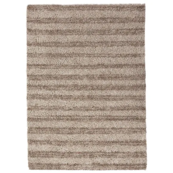 Arven Striped Wool-Look Shaggy Rug 5
