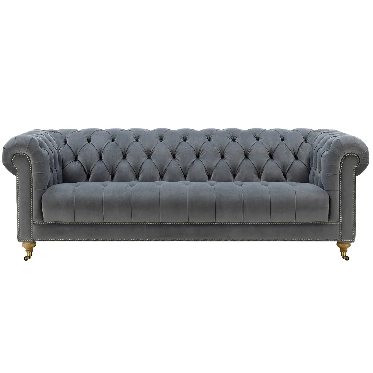 Ullswater 4 Seater Sofa, Pewter Velvet