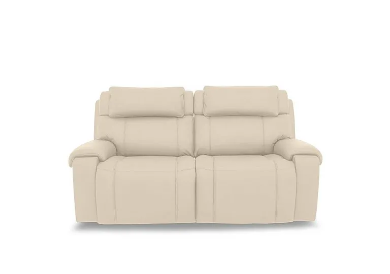 Hollywood Leather 3 Seater Power Recliner Sofa with Power Headrests and Storage Arms - BV Bisque
