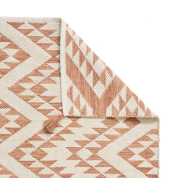 Cotton Jaquard Orange Scatter Rug 3