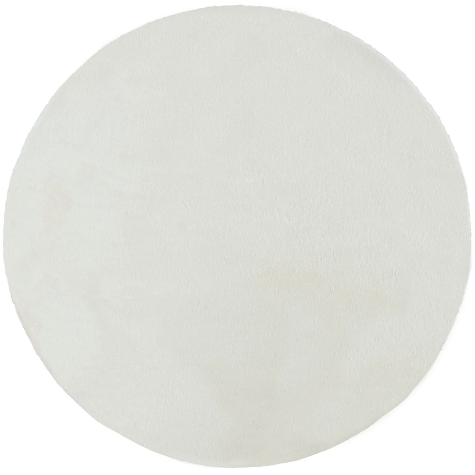 Faux Fur Supersoft Lush Circle Rug Cream