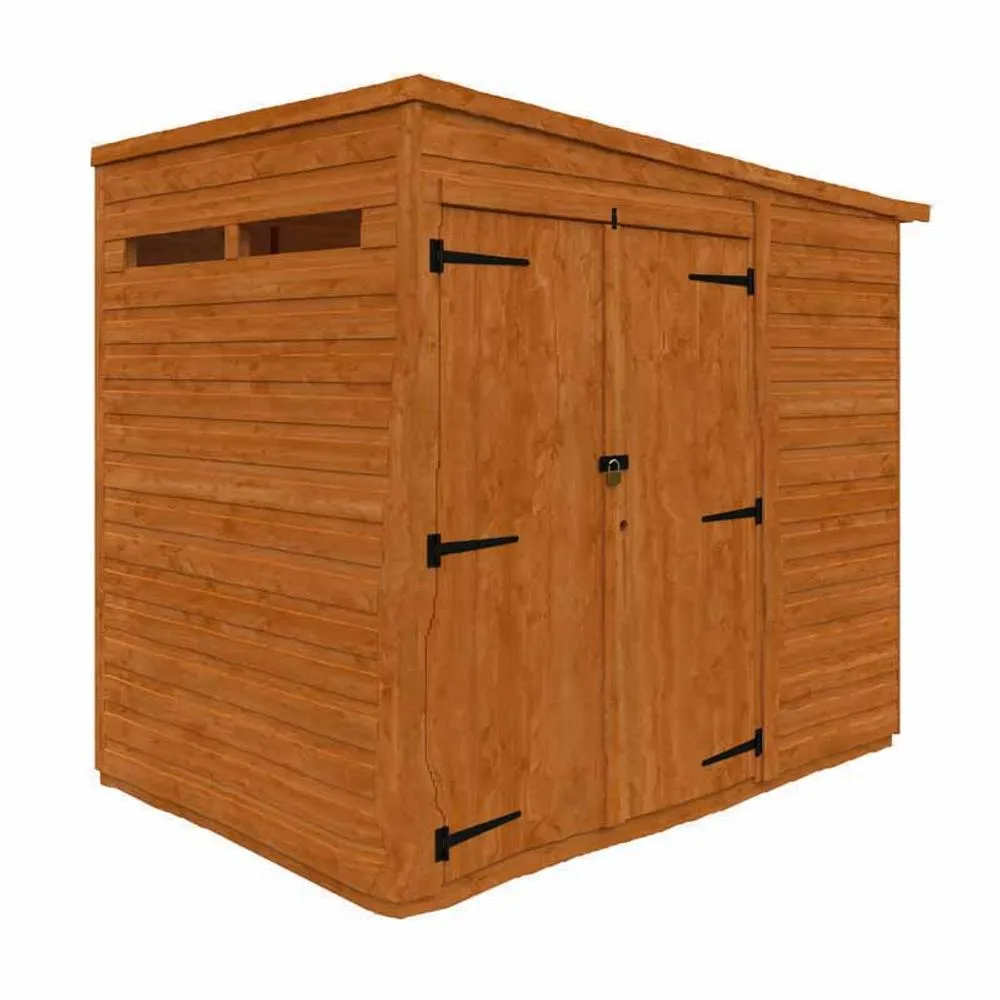 Buttercup Farm 4x6 Flex Pent Security Doubel Door 12mm Flex - L123.8 x W175 x H203 cm in Burnt Orange