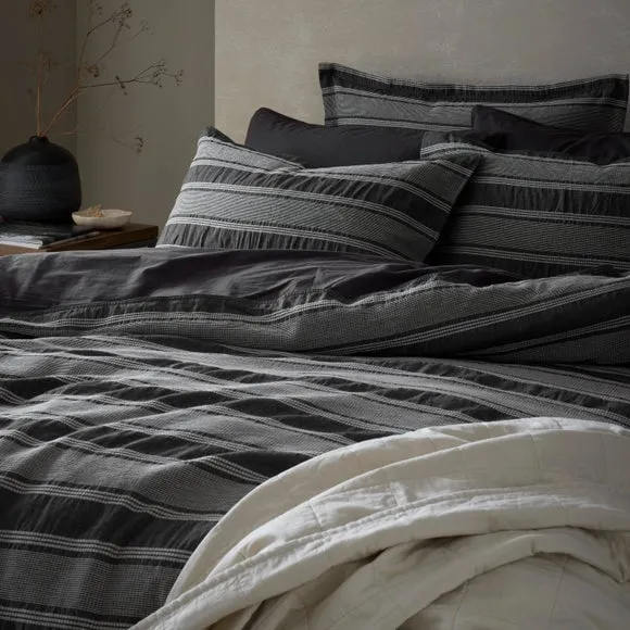 Combe Stripe 100% Organic Cotton Duvet Cover & Pillowcase Set 5