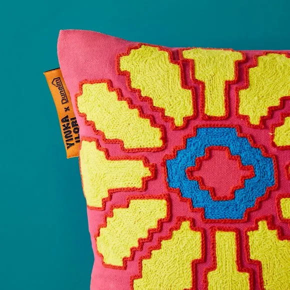 Yinka Ilori Gerbera Daisies Cotton Rectangle Cushion 4