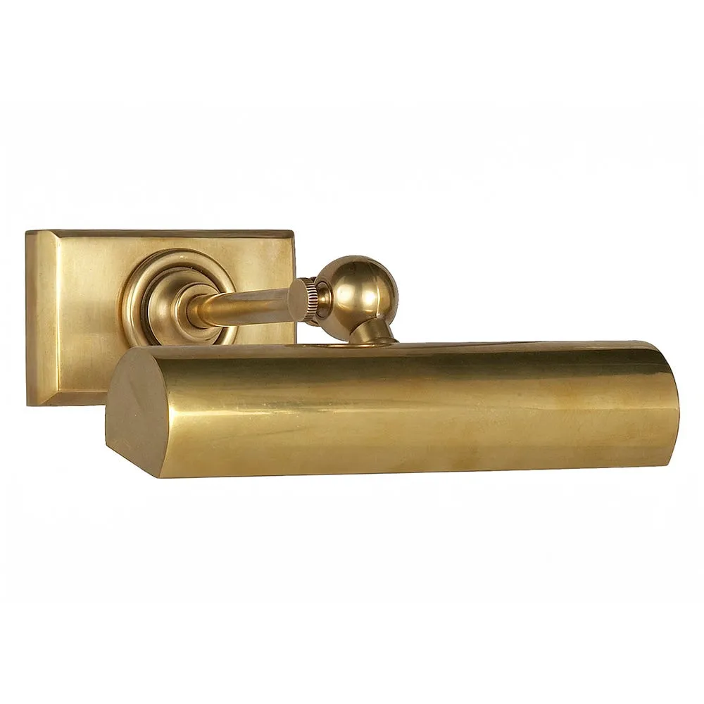 Visual Comfort Cabinet Maker's Picture Wall Light Antique Brass 8" 2