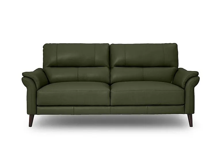 Winner 3 Seater Leather Sofa - Oslo Pine